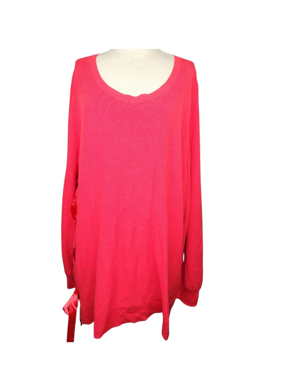 Sejour Knit Ribbon Lace Up Side Sweater Size 3X New with Tags